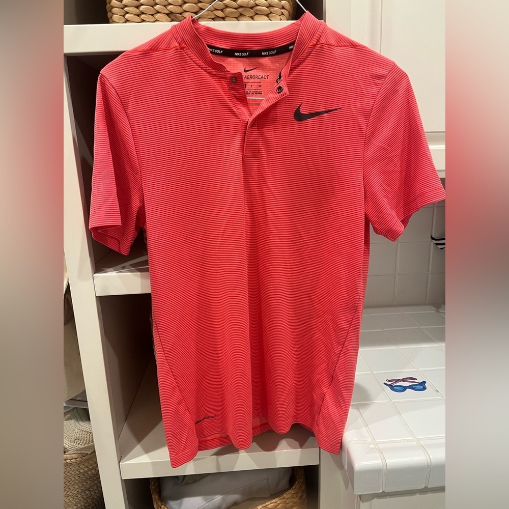 Nike Red Athletic Polo‎ Shirt
